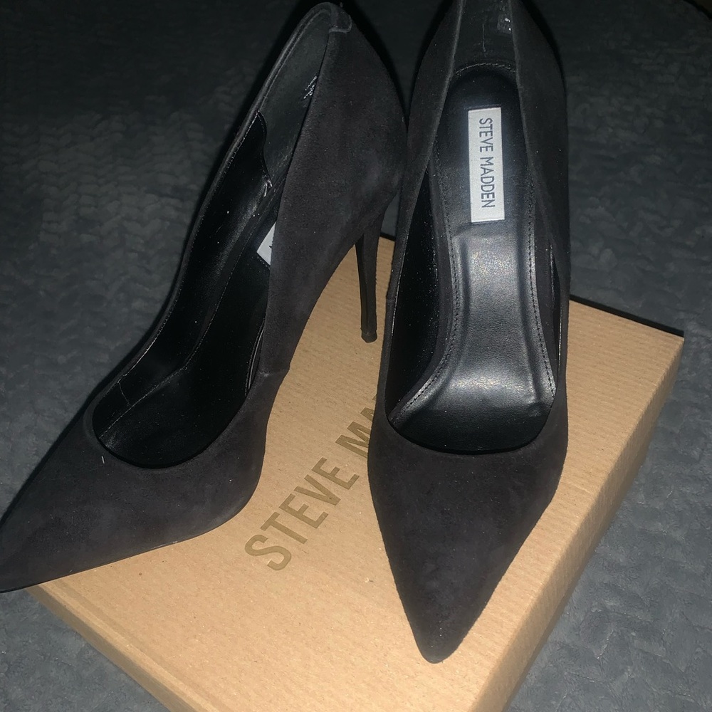 Daisie Black Suede 3inch heel